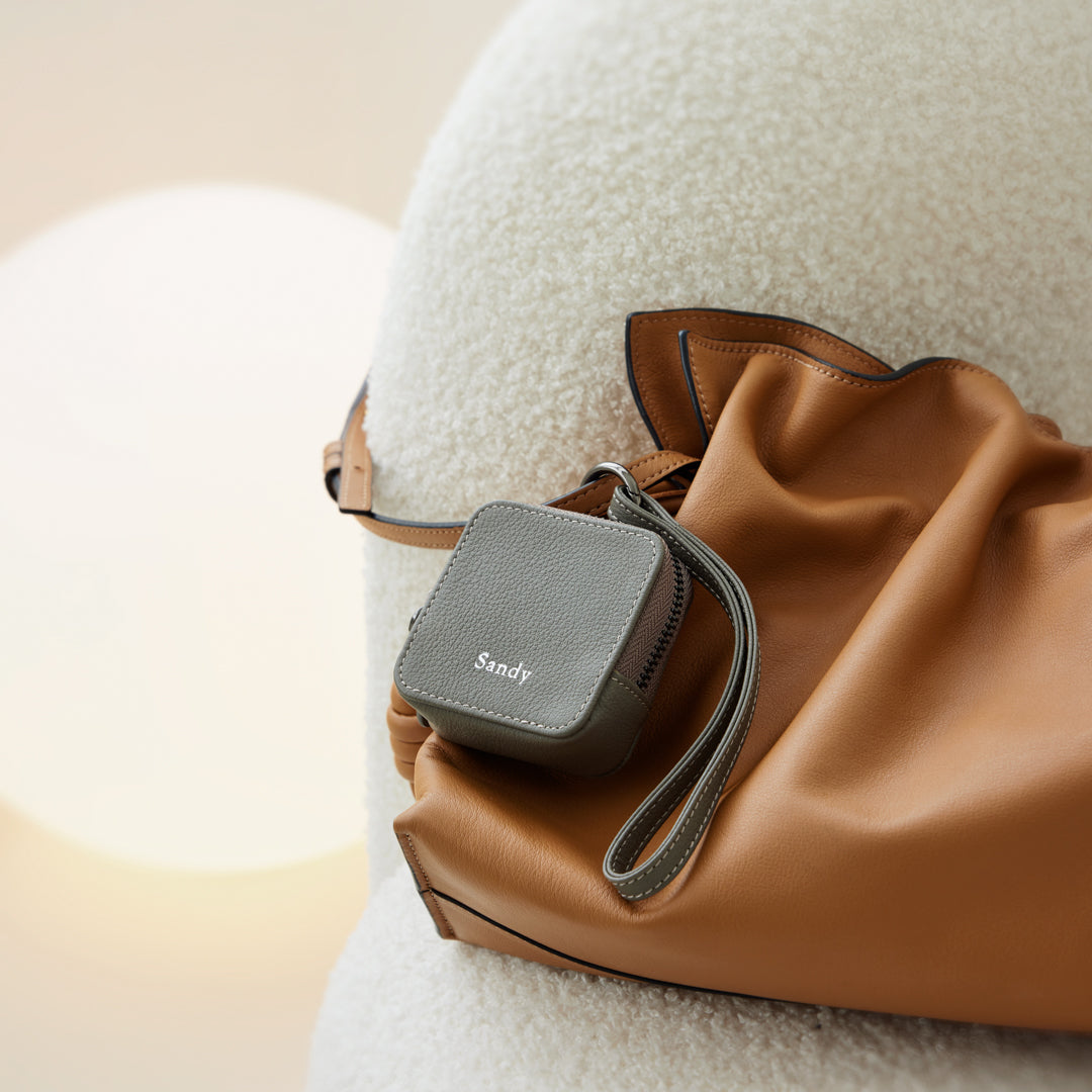 Leather Boxy Pouch Charm