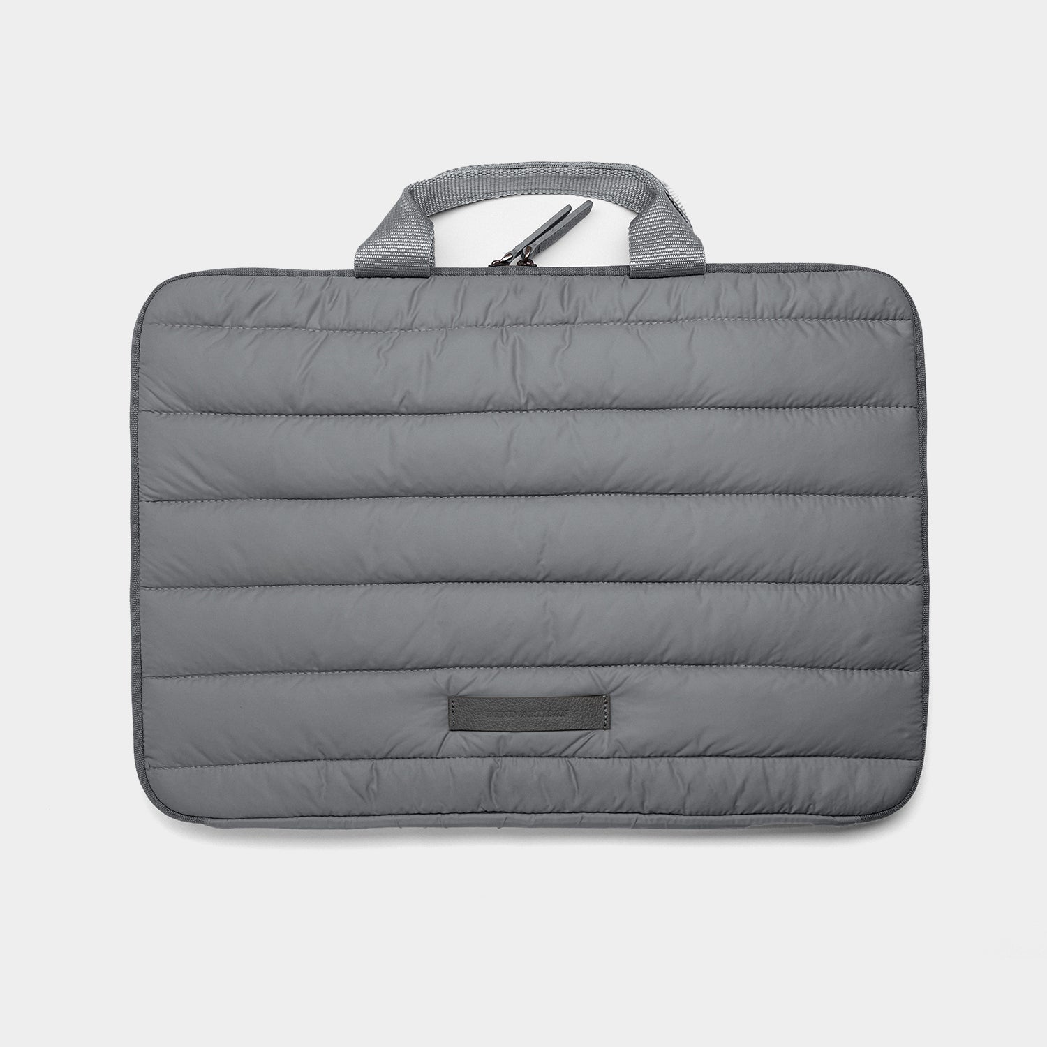 Quilted Puffy 16" Laptop Bag with Leather Strap