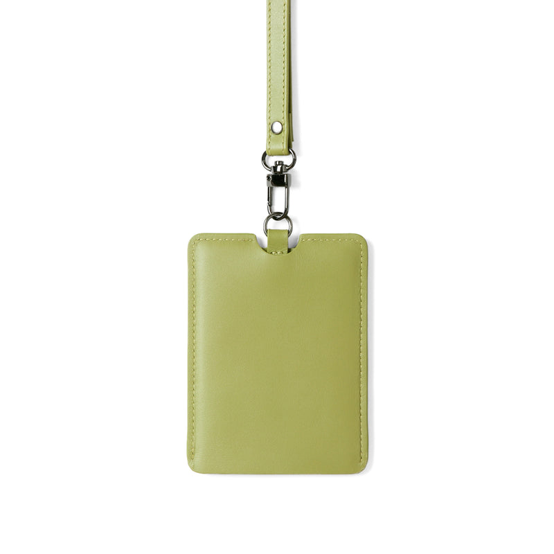 Access Card Holder with Lanyard in Nappa Leather