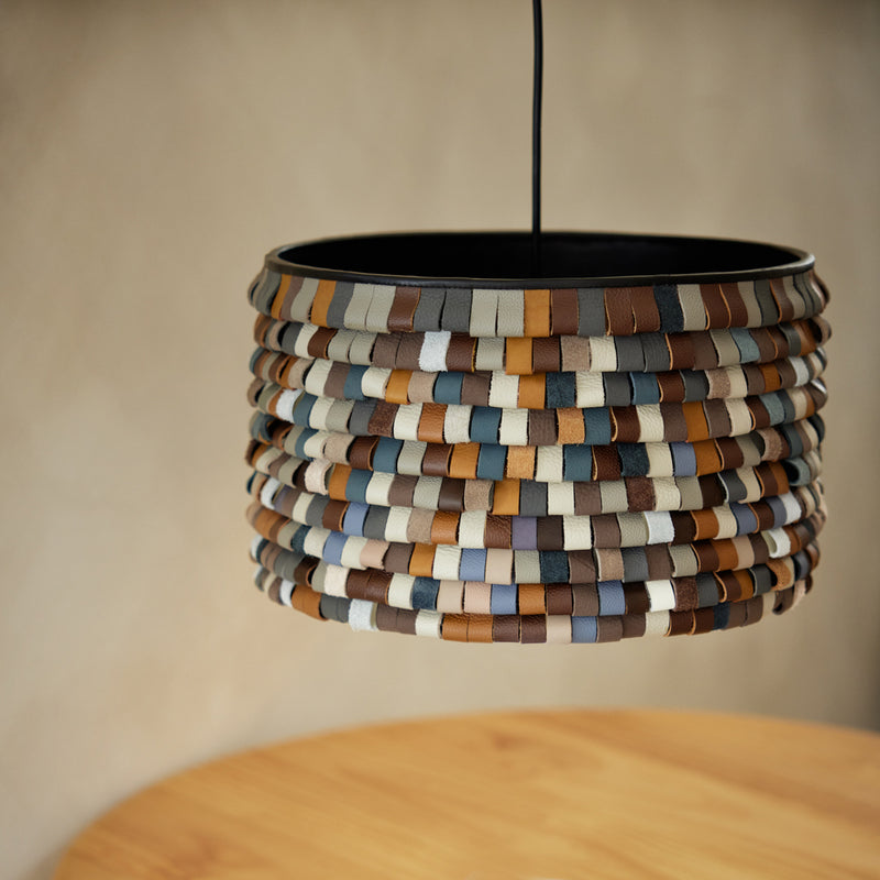 Upcycled Leather Lampshade