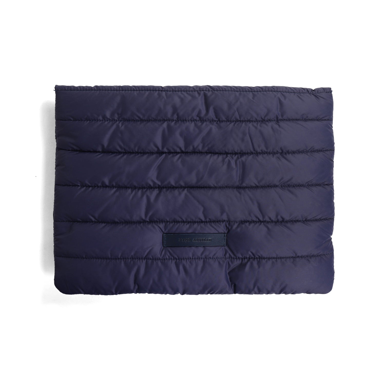 Quilted Puffy Laptop Sleeve with Leather Strap