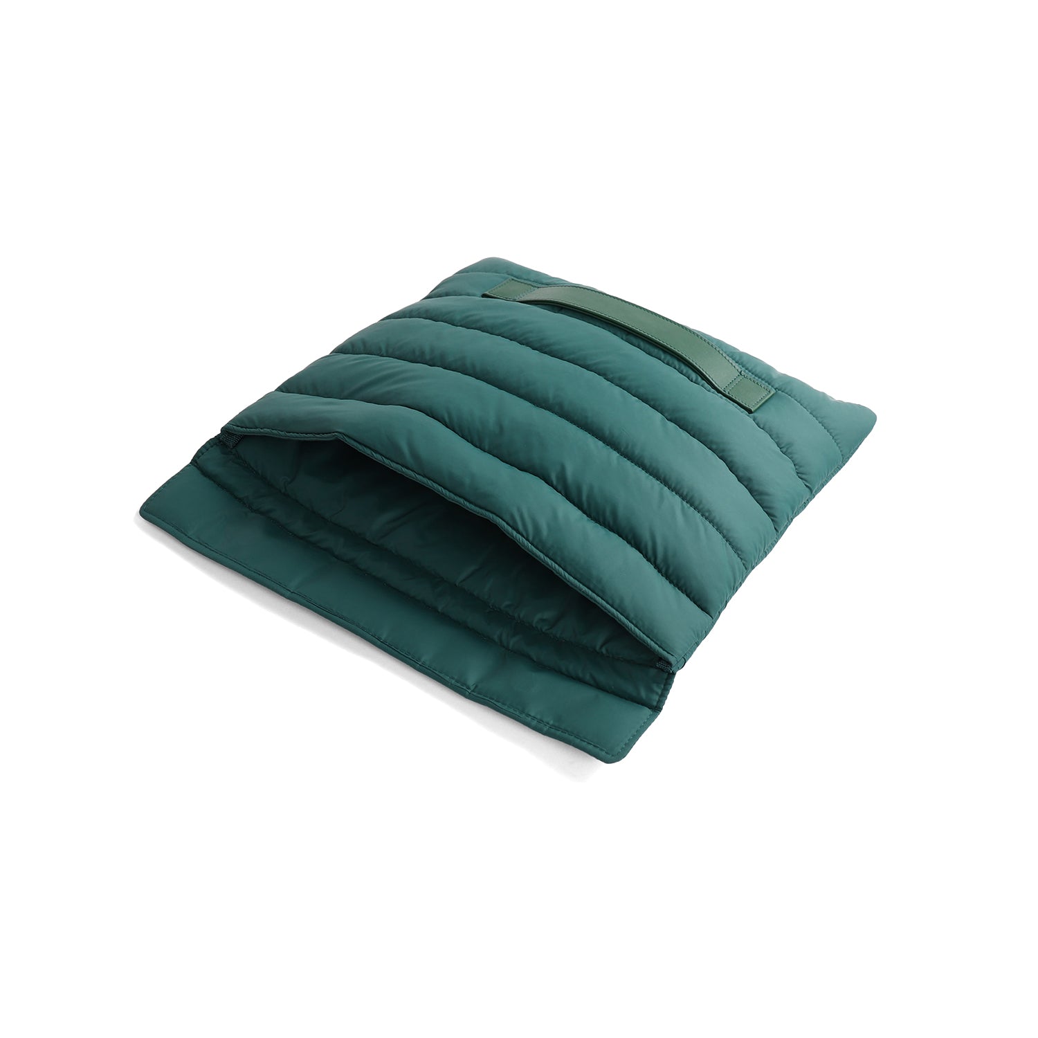 Quilted Puffy Laptop Sleeve with Leather Strap