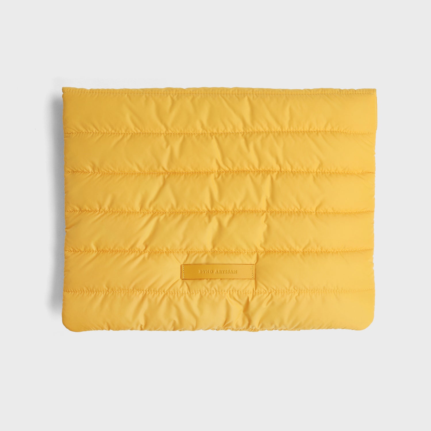 Quilted Puffy Laptop Sleeve with Leather Strap