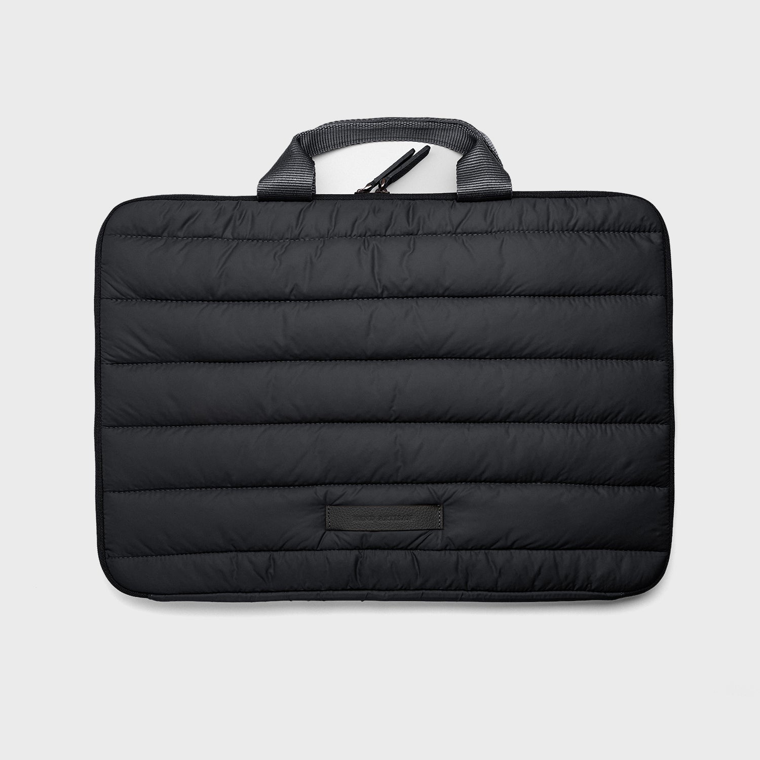 Quilted Puffy 16" Laptop Bag with Leather Strap