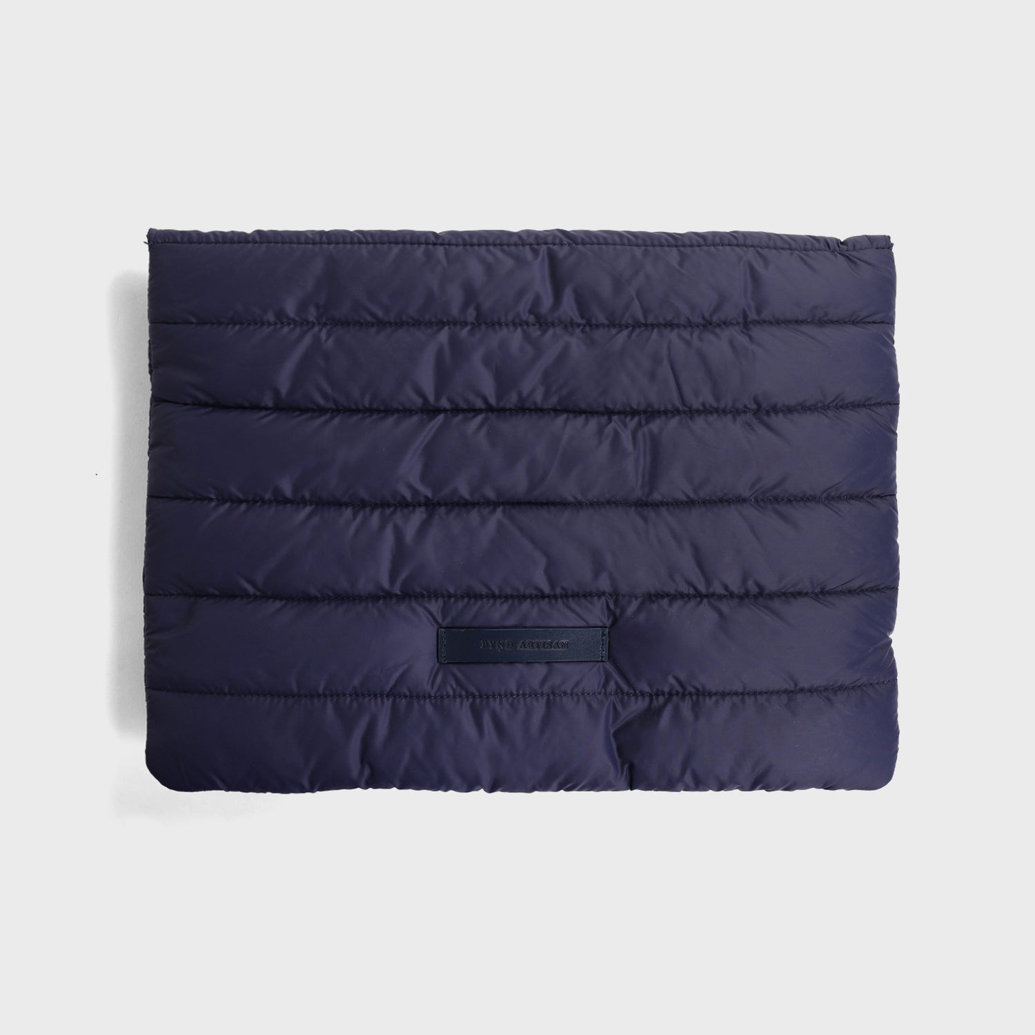 Quilted Puffy Laptop Sleeve with Leather Strap
