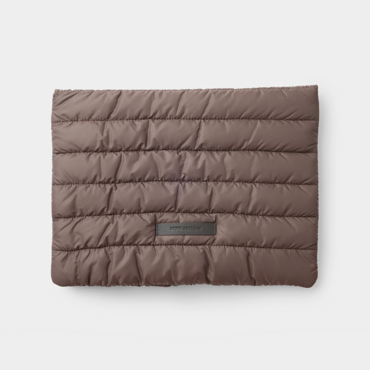 Quilted Puffy Laptop Sleeve with Leather Strap