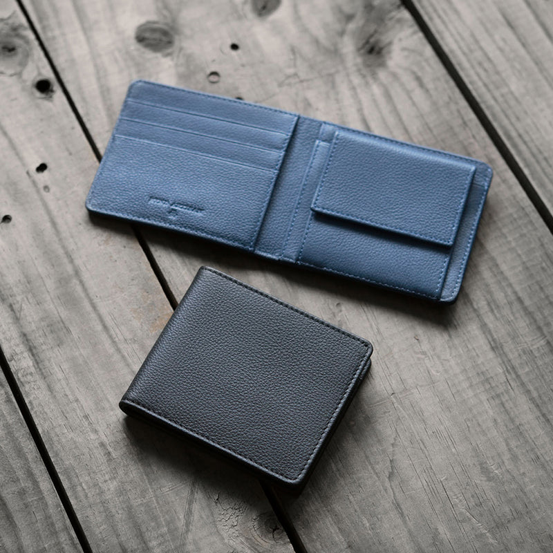 Two Pocket, Money Clip Wallet .Calf — Pinnell Custom Leather